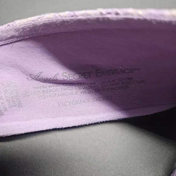 Victoria Secret Angels Secret Embrace Womens Bra Purple Lace 38C Padded - Picture 6 of 7